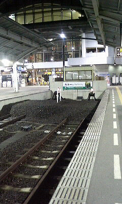 JR高松駅の列車止め？の写真