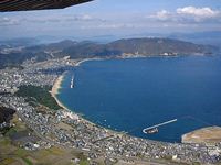 十数年前の空から見た津田町の写真