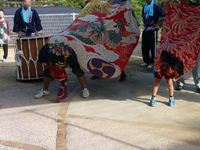 鶴羽西町の獅子舞の写真