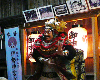 2012年大晦日津田の神社バリの仮面舞踊奉納 トペン・クラスの写真