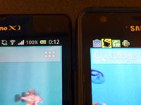 ギャラ２（GALAXY S II）とXperia Z SO-02Eのバッテリー比較の写真　フル充電