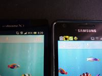 ギャラ２（GALAXY S II）とXperia Z SO-02Eのバッテリー比較の写真　8時間後