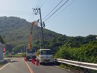 さぬき市津田町 ピカラ光電柱工事の写真