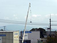 2017年4月12日高松自動車道四車線化の津田トンネル工事 ズリ仮置場解体の写真