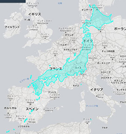 2018年6月5日 日本とEUの国土比較画像