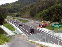 2018年9月13日 高松自動車道津田トンネル付近対面走行解消の写真