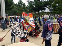 2017年 津田石清水神社 秋季例大祭 西町東の獅子舞の写真