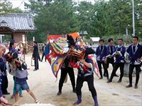 2018年 津田石清水神社 秋季例大祭 獅子舞 西町の写真①