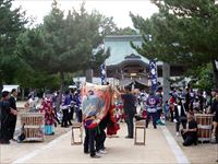 2018年 津田石清水神社 秋季例大祭 獅子舞 松原の写真②